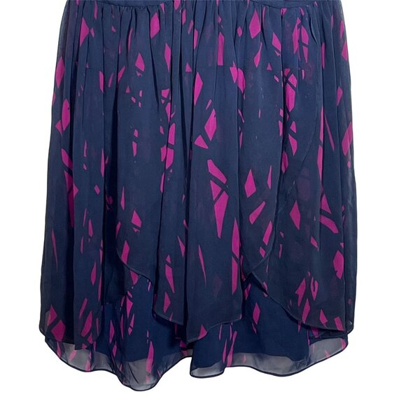 BCBGeneration Blue Purple Sleeveless V Neck Mini Dress Size 8 - Picture 4 of 10